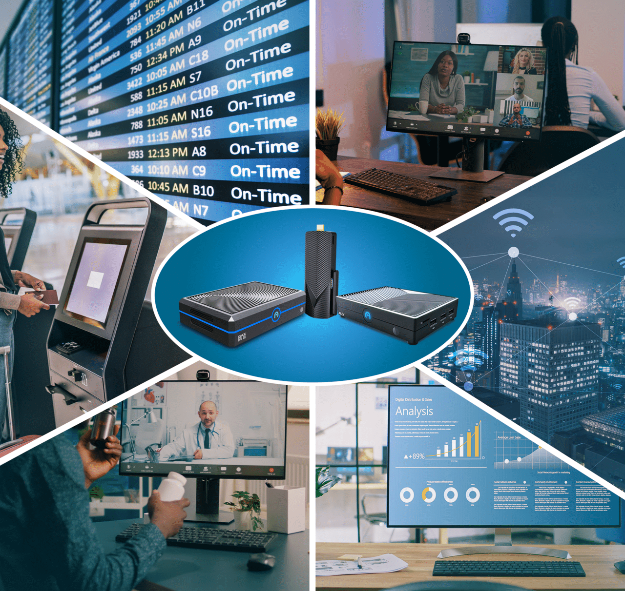 Versatile Microcomputers in Various Environments: Airport, Home Theater, Home Office, and IoT Setup